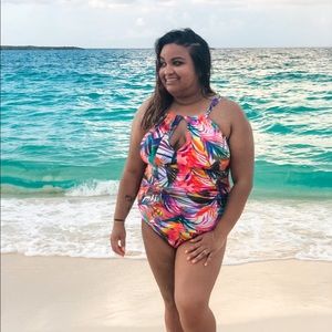 tropical halter one piece lauren ralph lauren 18W